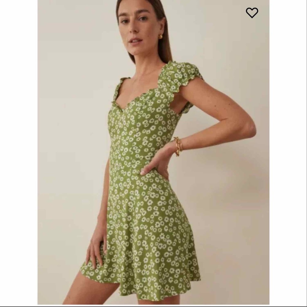 NWT Reformation Pacey Dress in Fennel Size 2